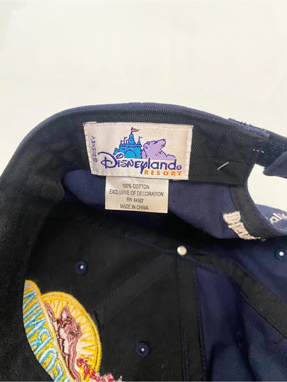VTG Unisex Disney California Adventure Hat Navy Blue Opening Year Bear Cap